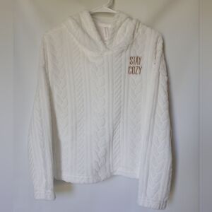 Joyspun Hoodie Cropped Top Size M/8-10 Color White